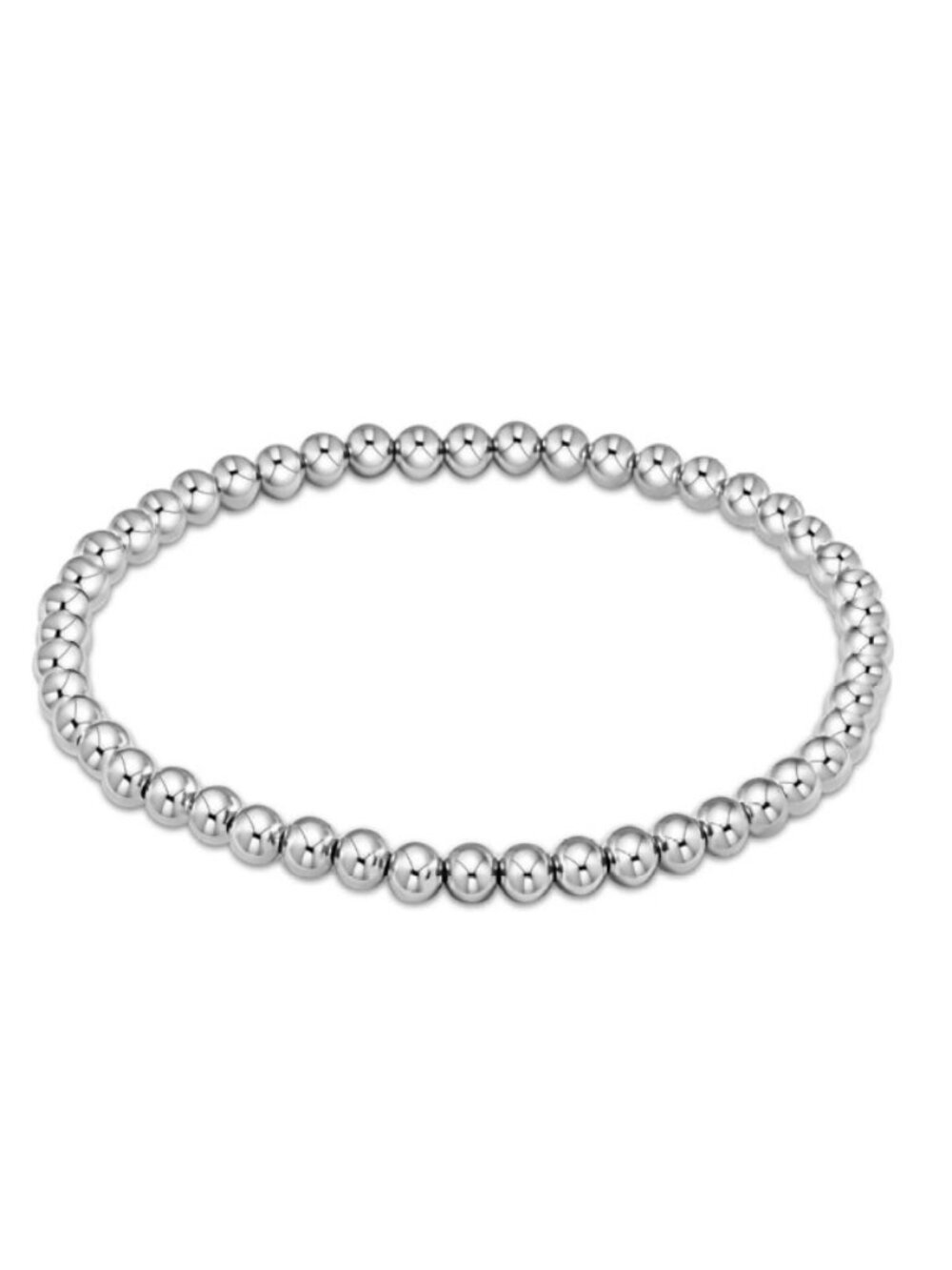 New Enewton Classic Silver Sterling 4mm Beads Stretch Stacked Bracelet